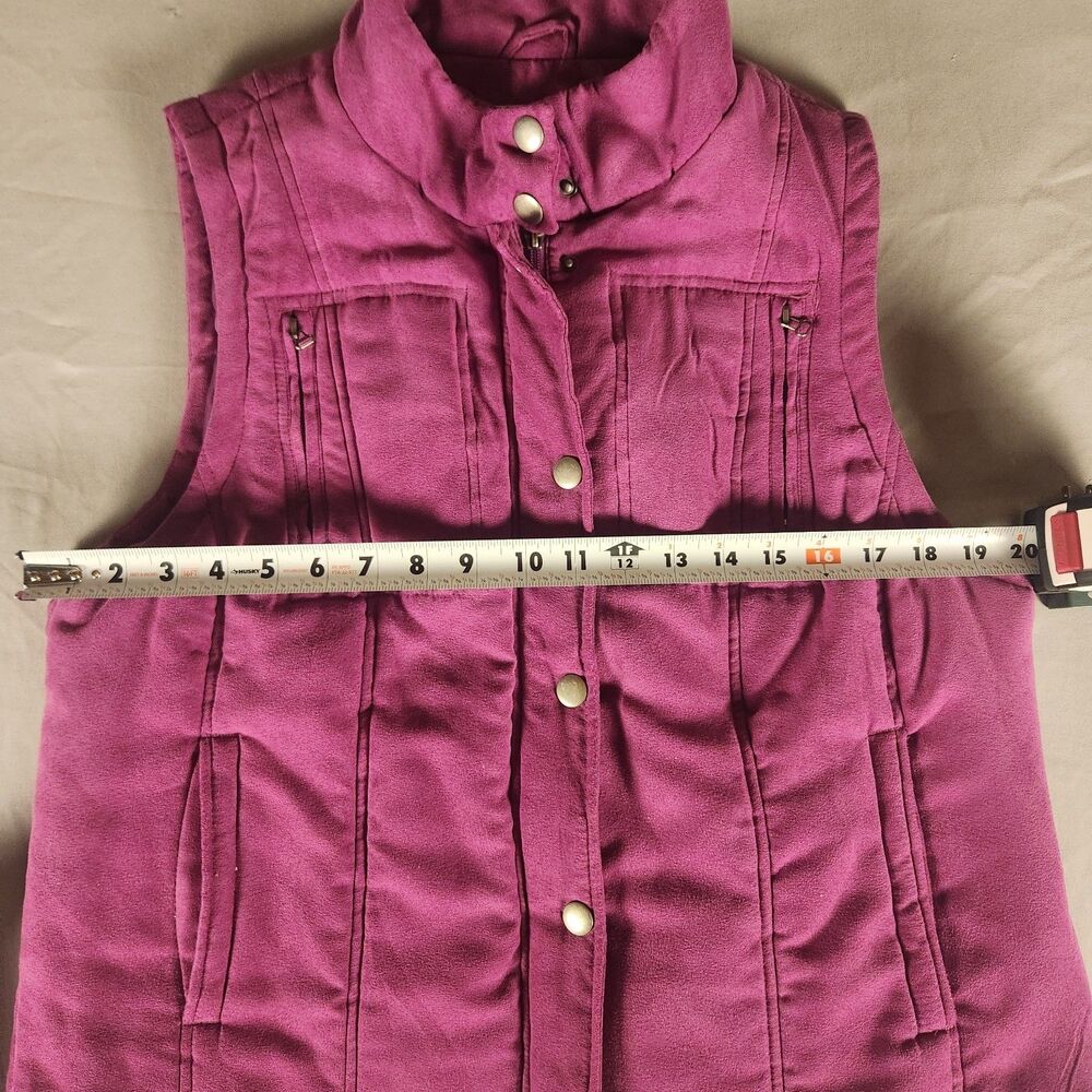 Relativity Ladies P/M Hot Pink Vest Zippers Snap Closure Soft ,  pockets - Picture 9 of 11